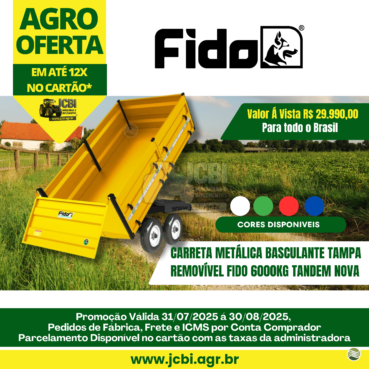 IMPLEMENTOS AGRICOLAS CARRETA AGRÍCOLA CARRETA BASCULANTE JCBi Máquinas e Implementos Agrícolas MARACAJU MATO GROSSO DO SUL MS